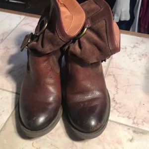 LUCKY BRAND well worn short Leather boots size 7